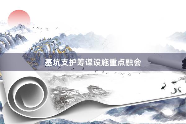 基坑支护筹谋设施重点融会